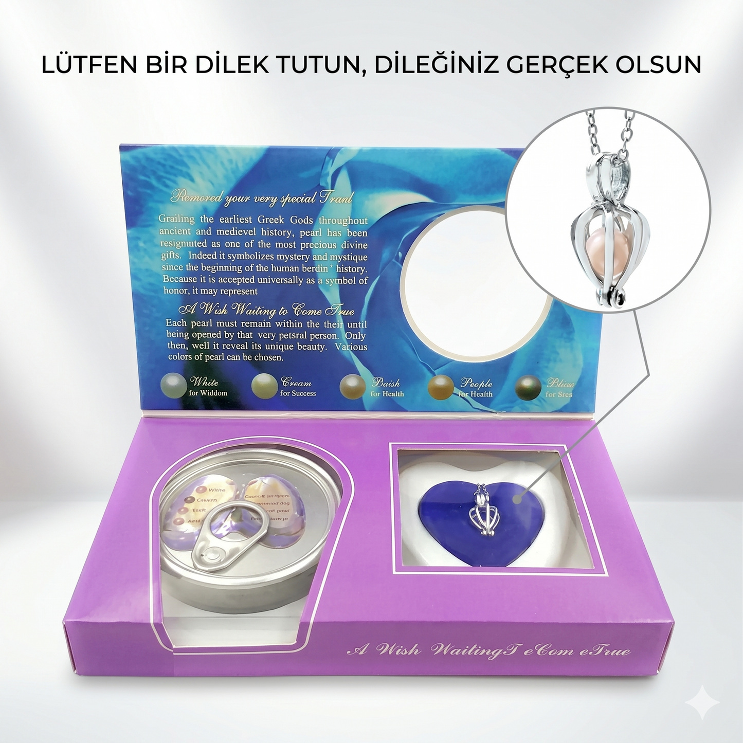 İstiridye İçinde Gerçek İnci Kolye